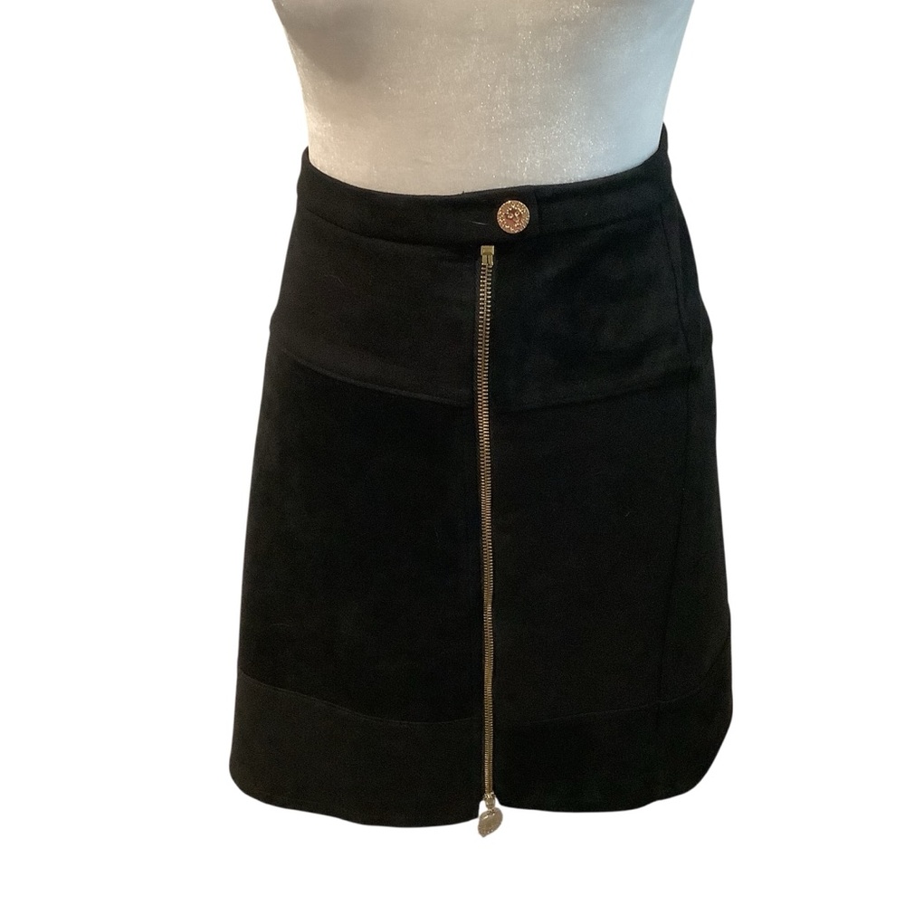 Anne Klein Black Business Skirt with Gold Full Zipper Accent WORN ONCE Size 6